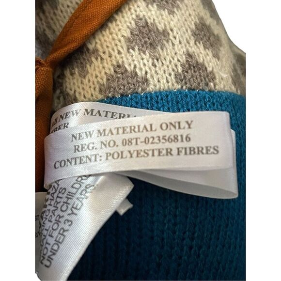 The Peanutshell Multicolor Charlie the Bear Plush Knit Glasses Stuffed Animal - Picture 8 of 12